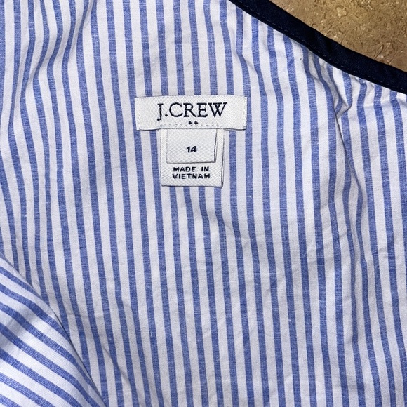 J.Crew One Shoulder Pinstripe Top, Size 14 - Picture 4 of 4